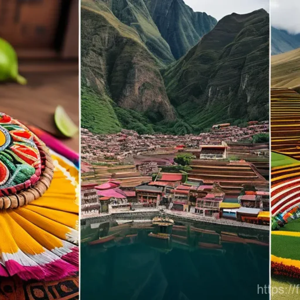 페루 유명 축제 일정 - Here are three detailed image generation prompts in English, inspired by the Peruvian festivals ment...