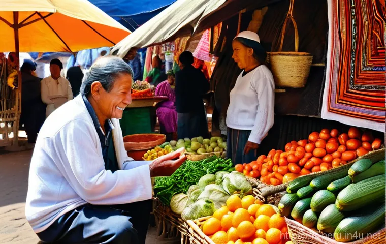 페루 여행자 추천 필수 어플 - **Prompt 1: Bustling Peruvian City Navigation**
    "A young female traveler, mid-20s, with a confid...