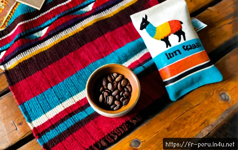 페루 쇼핑 리스트 - Photorealistic travel shopping flat lay inspired by Peru, neatly arranged on a rustic wooden table: ...